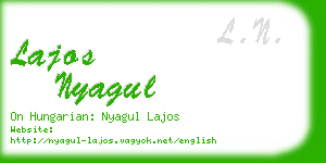 lajos nyagul business card
